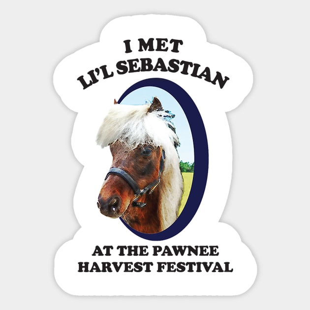 Lil Sebastian - Parks and Recreation Sticker by GlassbyDebbie